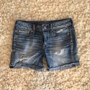 American Eagle Midi length jean shorts